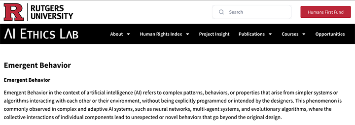 Emergent Behavior