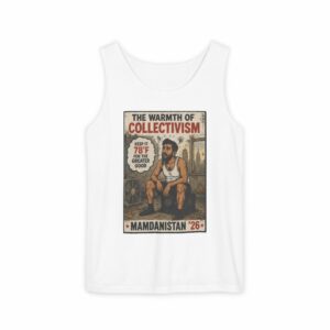 Collectivism Propaganda Tank Top — "The Warmth of Collectivism" Vintage Poster Design
